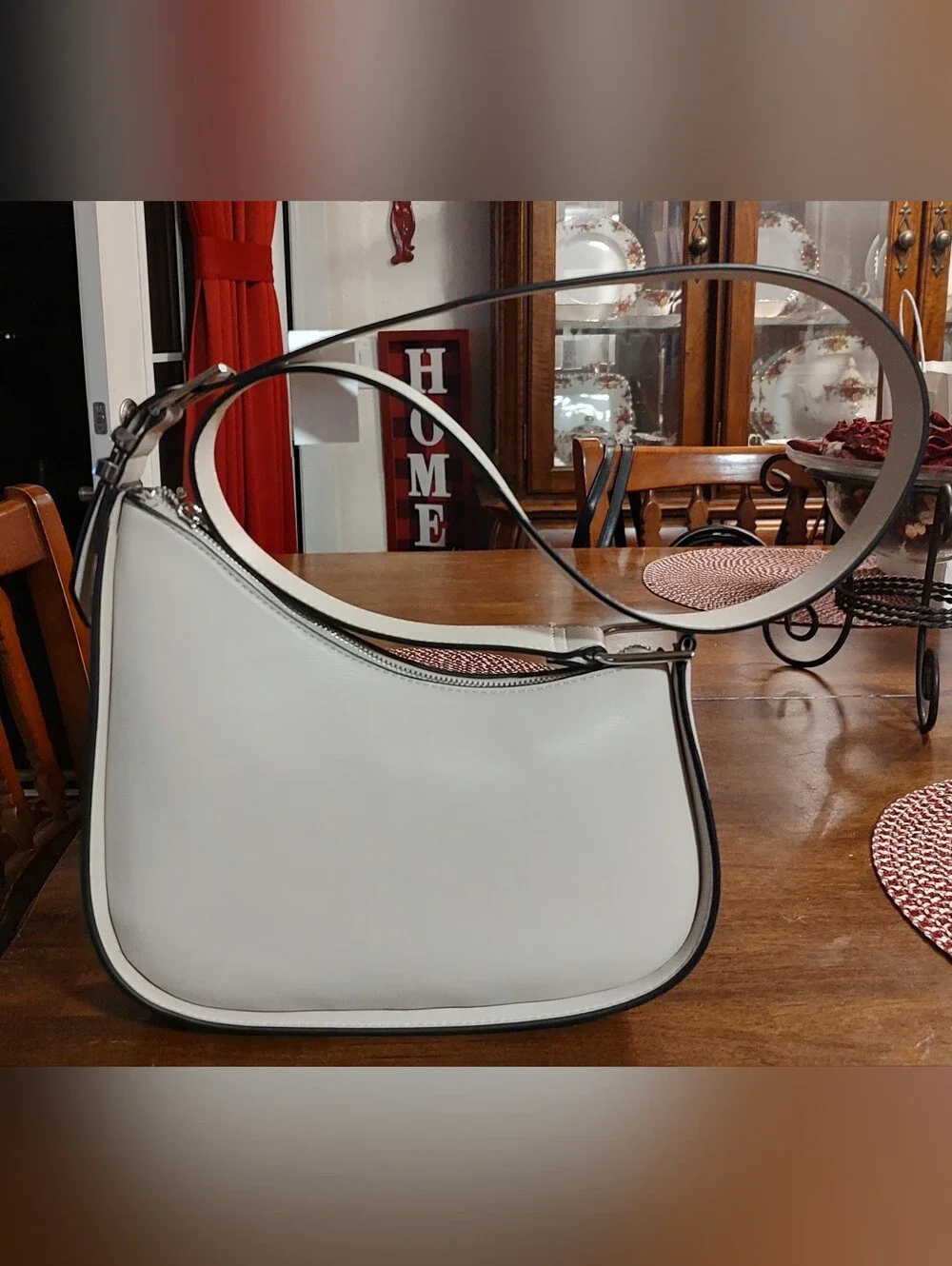 Women's Cream Shoulder Bag - Classic Minimalist Tote